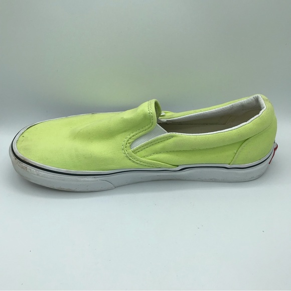 Vans Classic slip-on lime green unisex sneakers, size 7.5 men/9 women - Picture 8 of 9